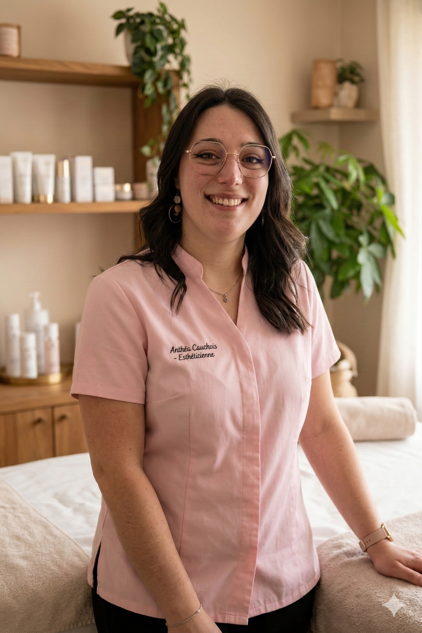 Anthéa Cauchois réalisant un soin à domicile à Rouen